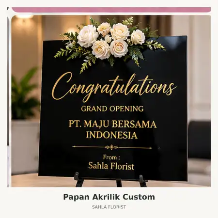 Papan Bunga Akrilik Cibitung